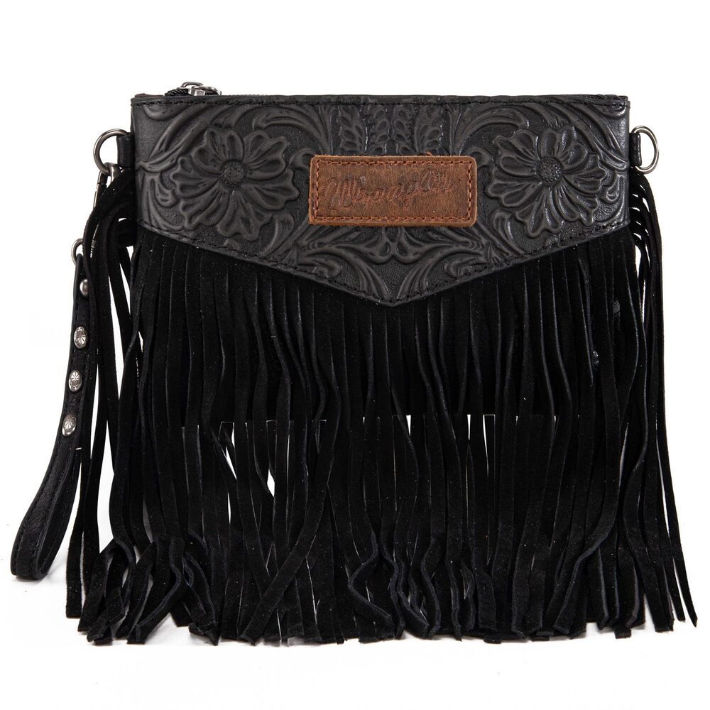 8724 Wrangler Clutch Wristlet Fringe Purse Western Crossbody Bags - Picture 7 of 7